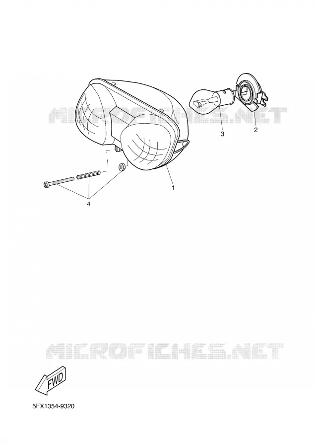 HEADLIGHT Yamaha SCOOTER 50 2002 BWS  CW50RS