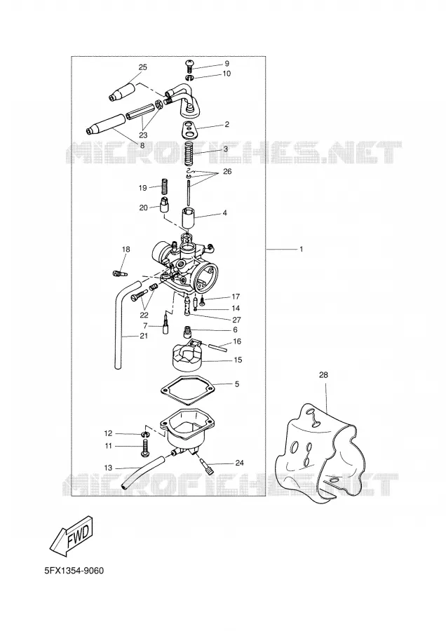 CARBURETOR Yamaha SCOOTER 50 2002 BWS  CW50RS