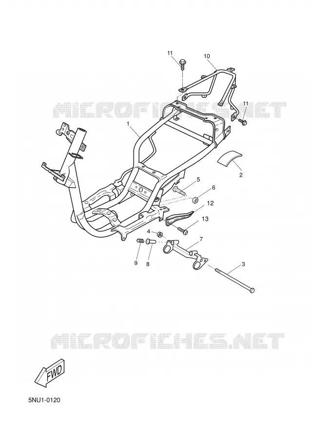 FRAME Yamaha SCOOTER 50 2002 BWS  CW50RS