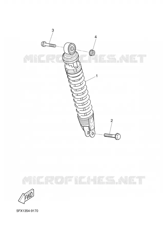 REAR SHOCK ABSORBER Yamaha SCOOTER 50 2002 BWS  CW50RS
