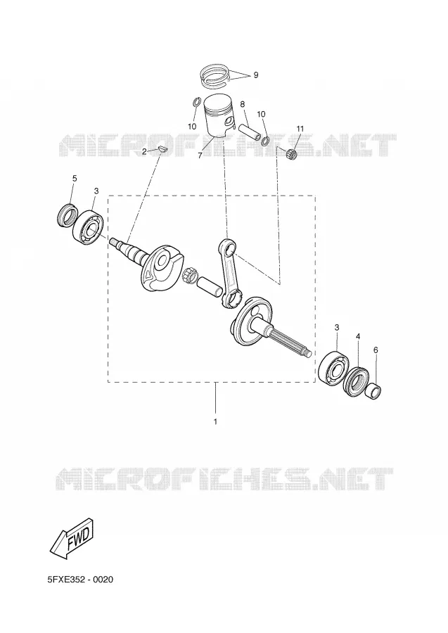CRANKSHAFT / PISTON Yamaha SCOOTER 50 2002 BWS  CW50RS