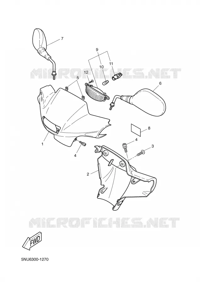 COVER 1 Yamaha SCOOTER 50 2002 BWS  CW50RS