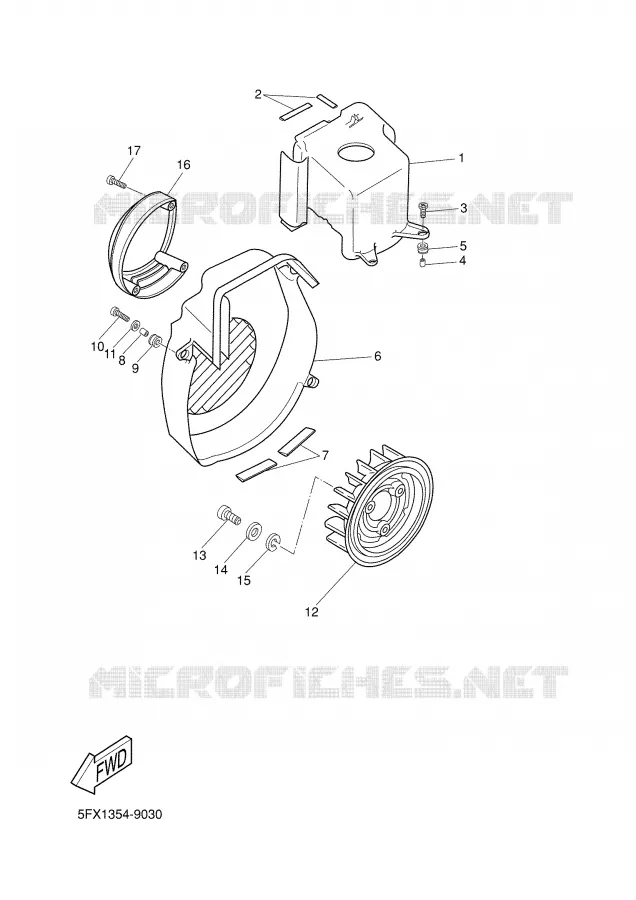 AIR SHROUD & FAN Yamaha SCOOTER 50 2002 BWS  CW50RS