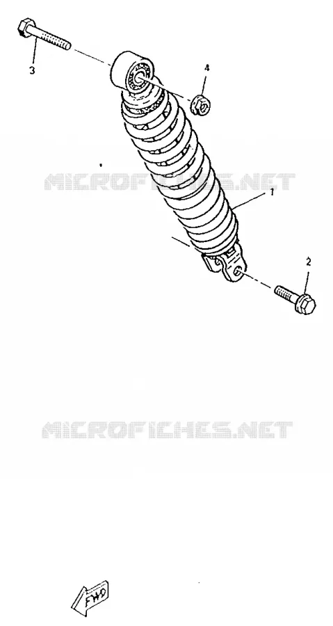 REAR SHOCK ABSORBER Yamaha SCOOTER 50 1996 ROCKET  CW50RSP