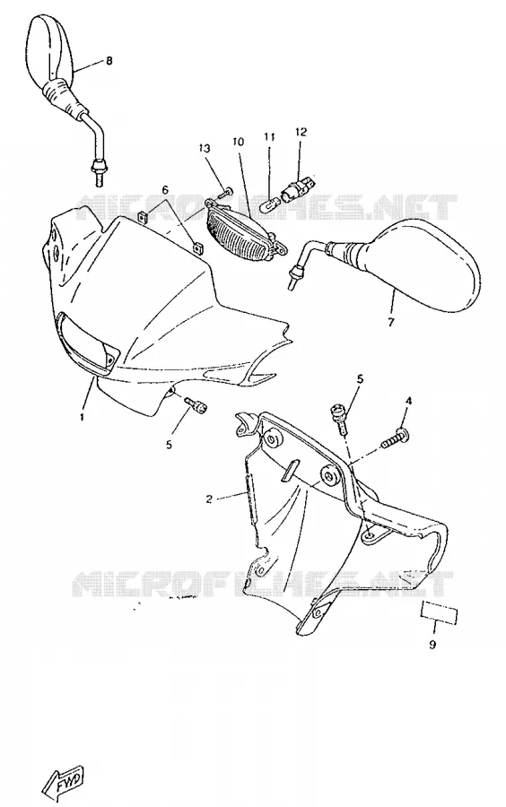 COVER Yamaha SCOOTER 50 1996 ROCKET  CW50RSP