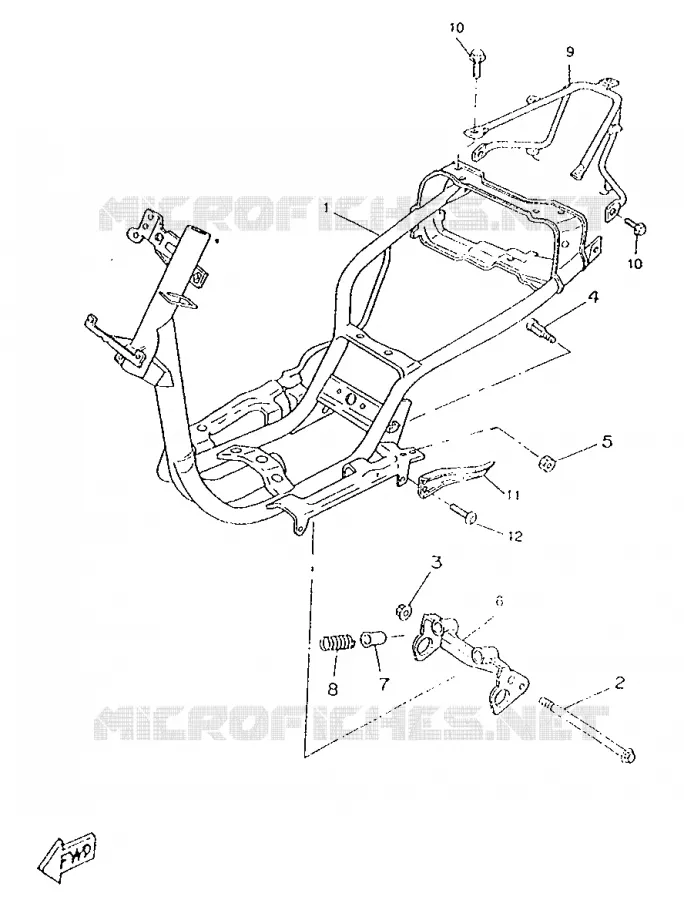 FRAME Yamaha SCOOTER 50 1996 ROCKET  CW50RSP