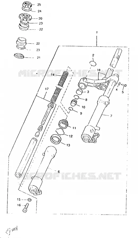 FRONT FORK Yamaha SCOOTER 50 1996 ROCKET  CW50RSP