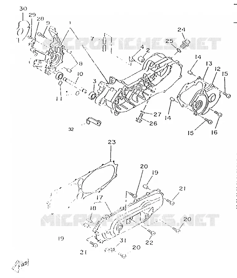 CRANKCASE Yamaha SCOOTER 50 1996 ROCKET  CW50RSP