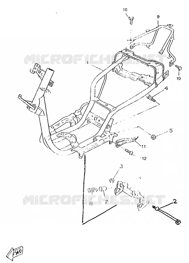 FRAME Yamaha SCOOTER 50 1996 ROCKET  CW50RSP