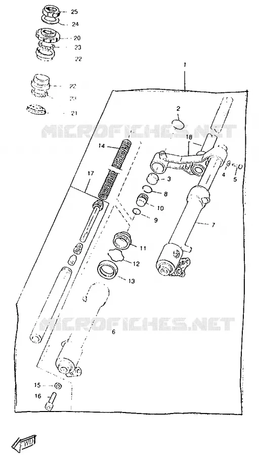FRONT FORK Yamaha SCOOTER 50 1996 ROCKET  CW50RSP