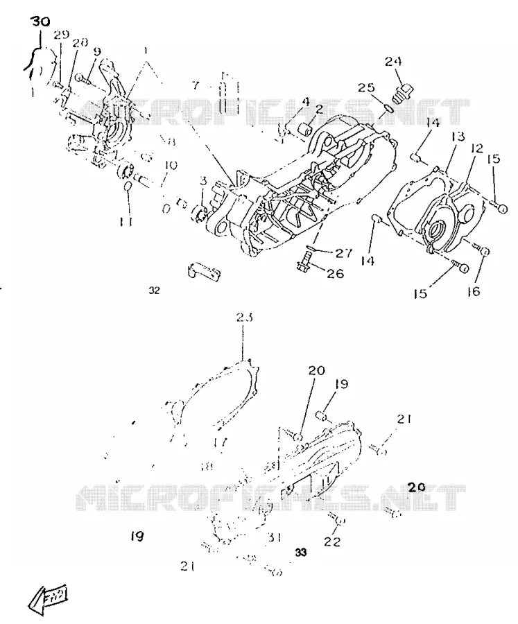 CRANKCASE Yamaha SCOOTER 50 1996 ROCKET  CW50RSP