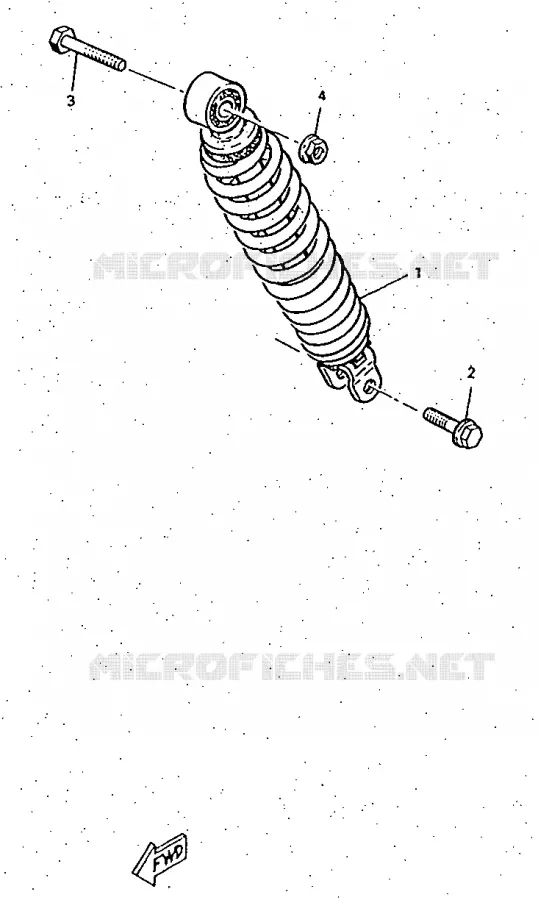 REAR SHOCK ABSORBER Yamaha SCOOTER 50 1997 ROCKET  CW50RSP