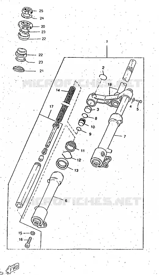 FRONT FORK Yamaha SCOOTER 50 1997 ROCKET  CW50RSP