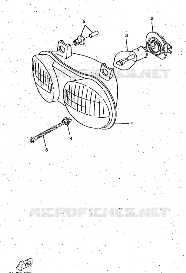 HEADLIGHT Yamaha SCOOTER 50 1997 ROCKET  CW50RSP