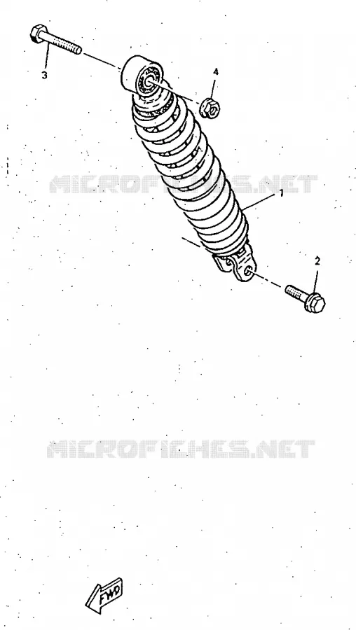 REAR SHOCK ABSORBER Yamaha SCOOTER 50 1997 ROCKET  CW50RSP
