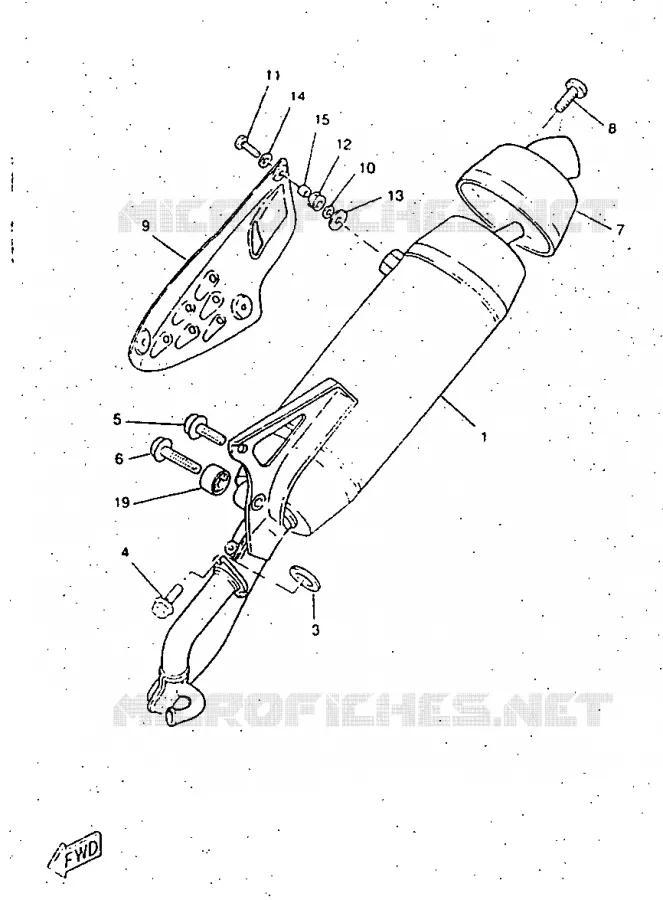 EXHAUST Yamaha SCOOTER 50 1997 ROCKET  CW50RSP