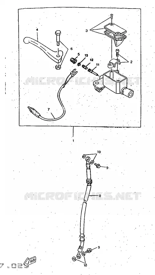 FRONT MASTER CYLINDER Yamaha SCOOTER 50 1997 ROCKET  CW50RSP
