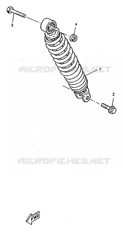 REAR SHOCK ABSORBER Yamaha SCOOTER 50 1998 ROCKET  CW50RSP