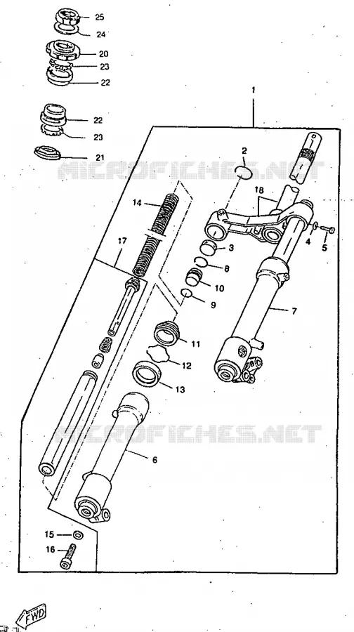 FRONT FORK Yamaha SCOOTER 50 1998 ROCKET  CW50RSP