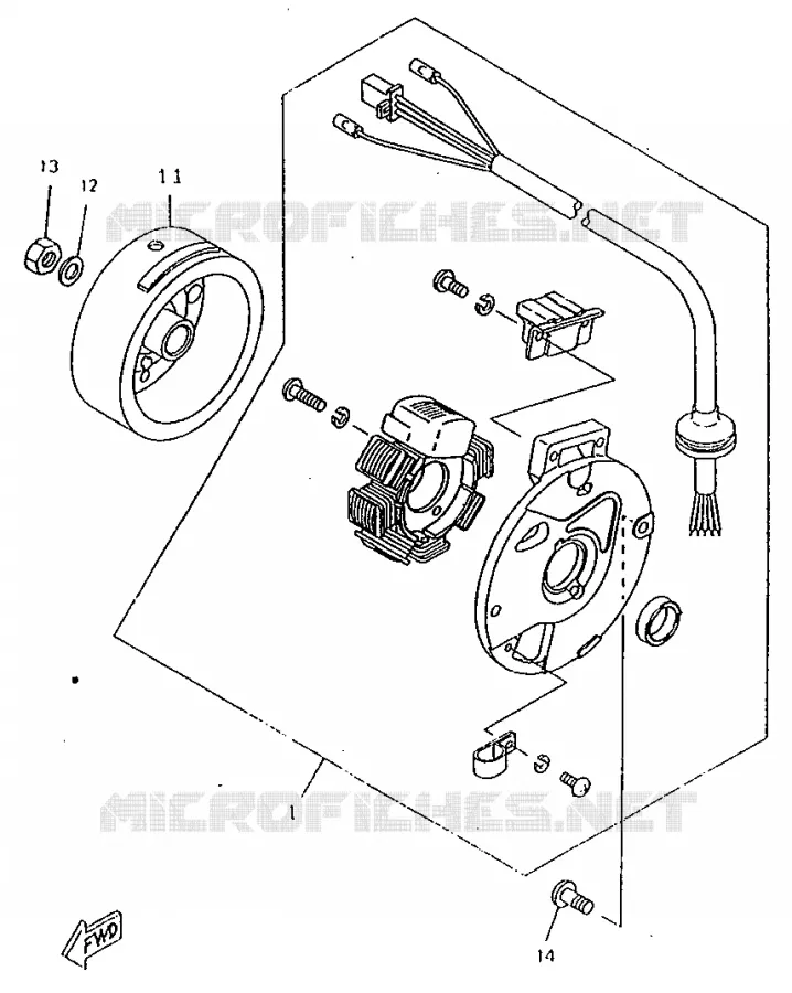 IGNITION Yamaha SCOOTER 50 1998 ROCKET  CW50RSP