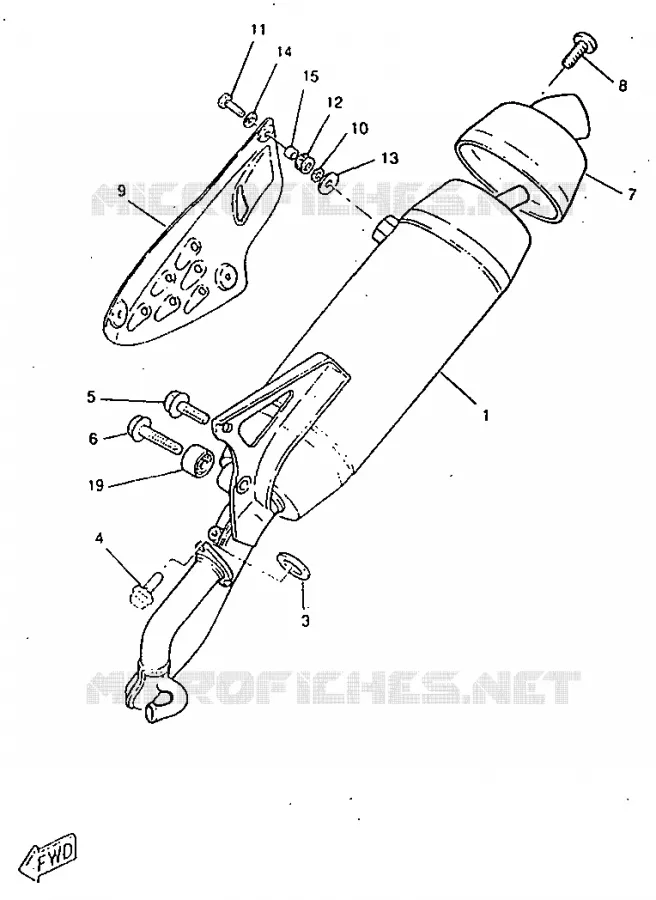 EXHAUST Yamaha SCOOTER 50 1998 ROCKET  CW50RSP