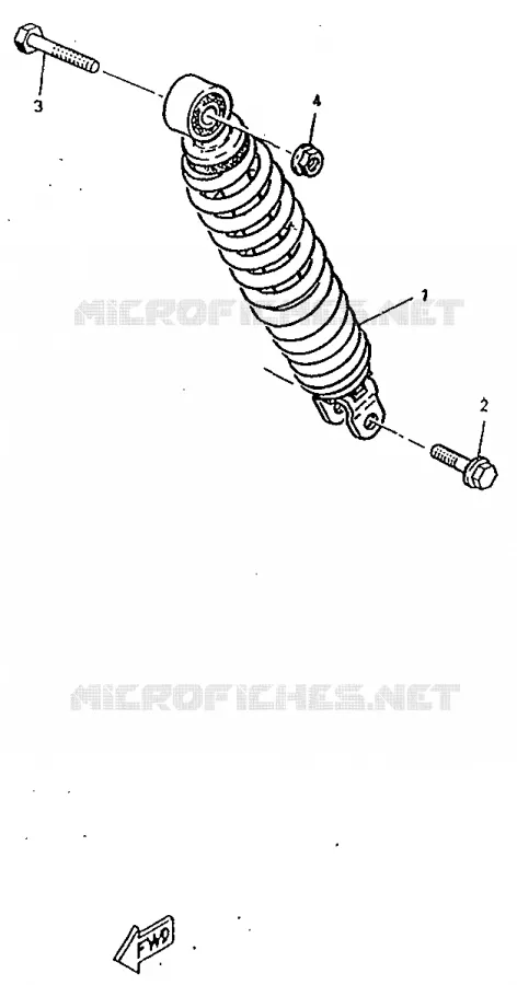 REAR SHOCK ABSORBER Yamaha SCOOTER 50 1998 ROCKET  CW50RSP