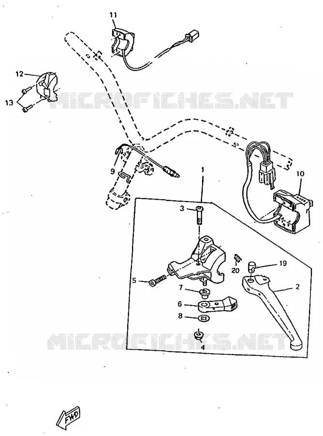 SWITCH / LEVER Yamaha SCOOTER 50 1998 ROCKET  CW50RSP