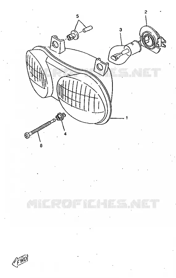 HEADLIGHT Yamaha SCOOTER 50 1998 ROCKET  CW50RSP