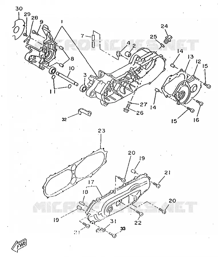 CRANKCASE Yamaha SCOOTER 50 1998 ROCKET  CW50RSP