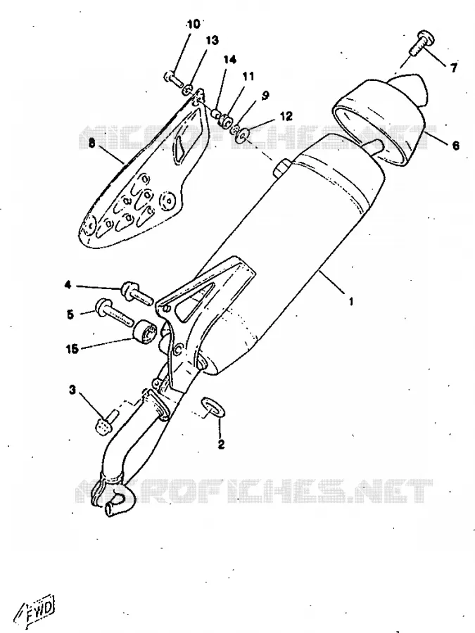 EXHAUST Yamaha SCOOTER 50 1998 ROCKET  CW50RSP