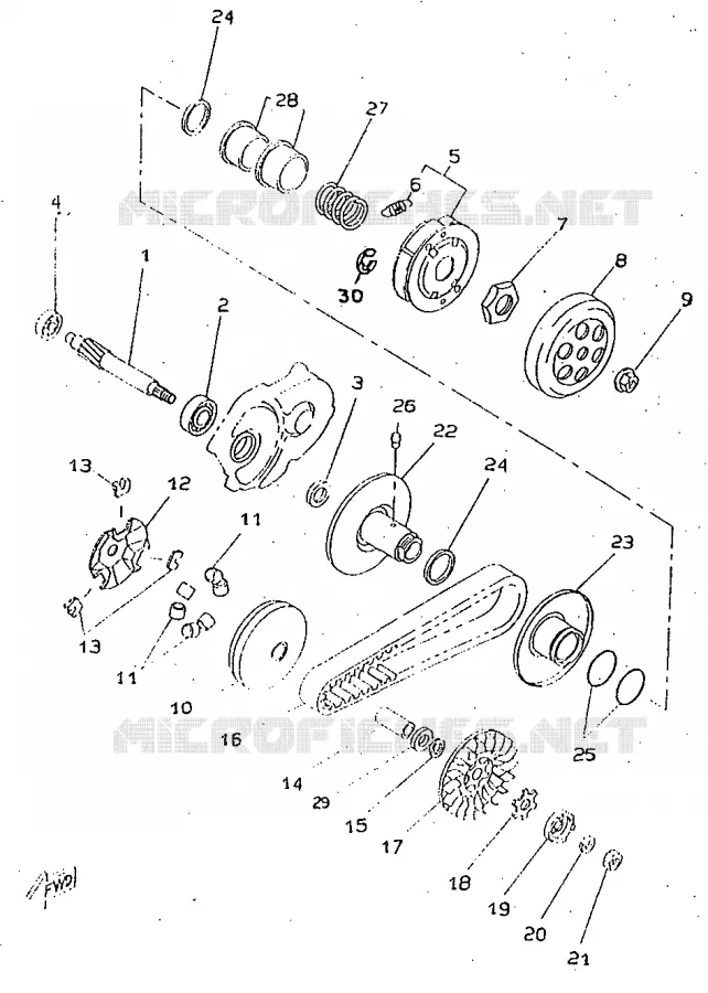 STARTER CLUTCH Yamaha SCOOTER 50 1998 ROCKET  CW50RSP