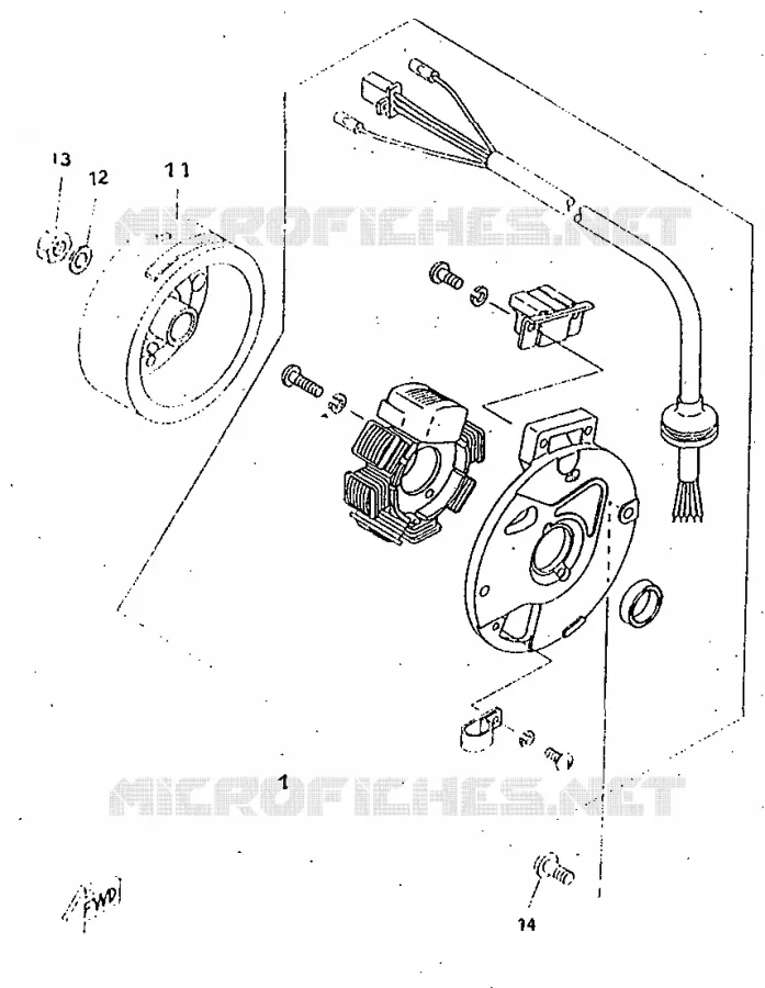 IGNITION Yamaha SCOOTER 50 1998 ROCKET  CW50RSP