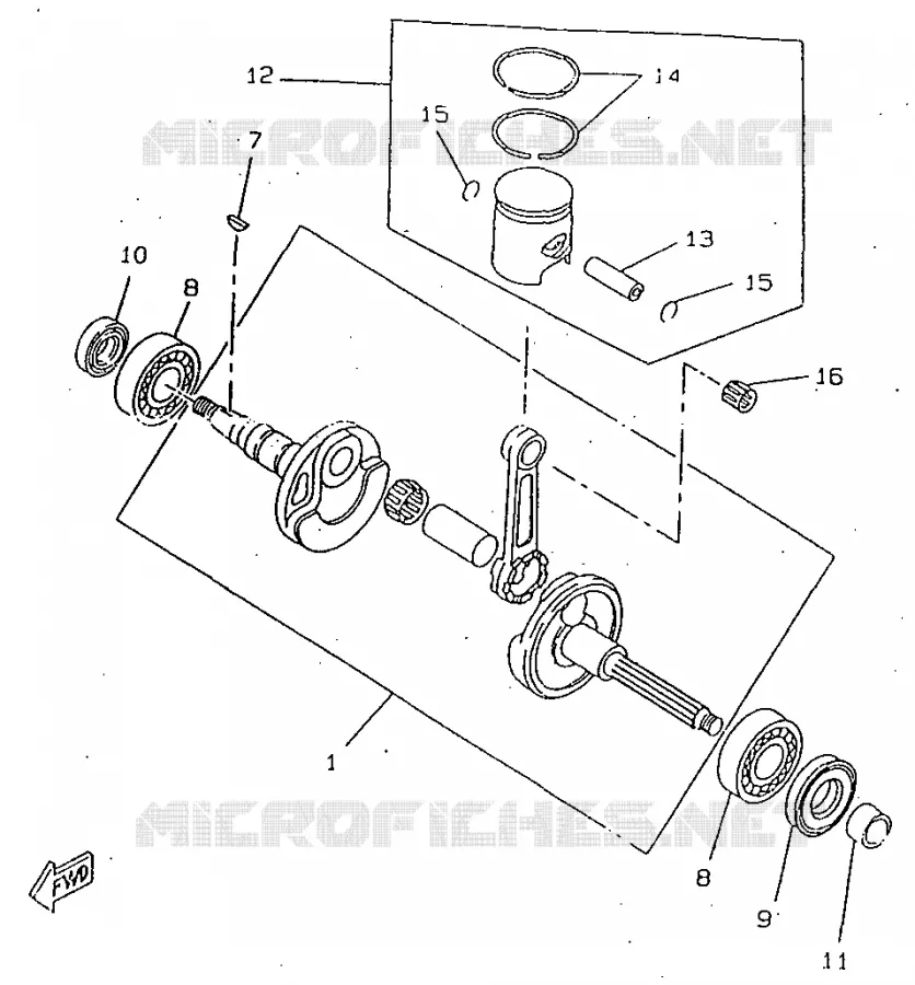CRANKSHAFT / PISTON Yamaha SCOOTER 50 1998 ROCKET  CW50RSP