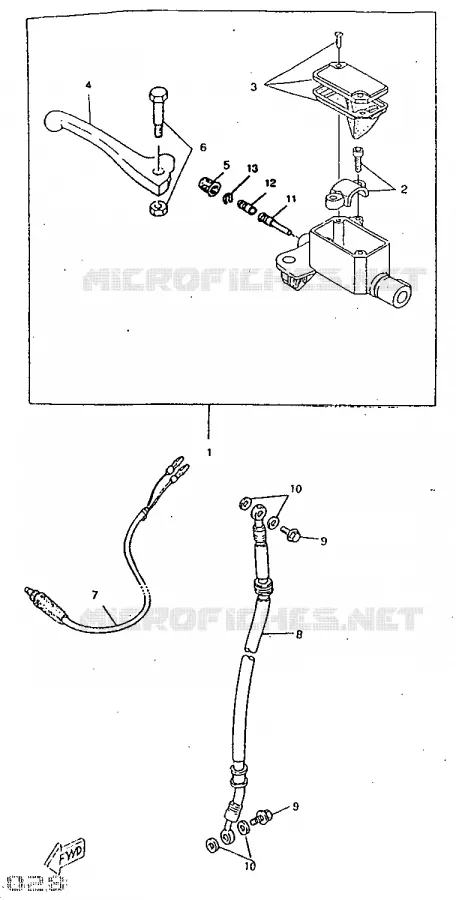 FRONT MASTER CYLINDER Yamaha SCOOTER 50 1998 ROCKET  CW50RSP