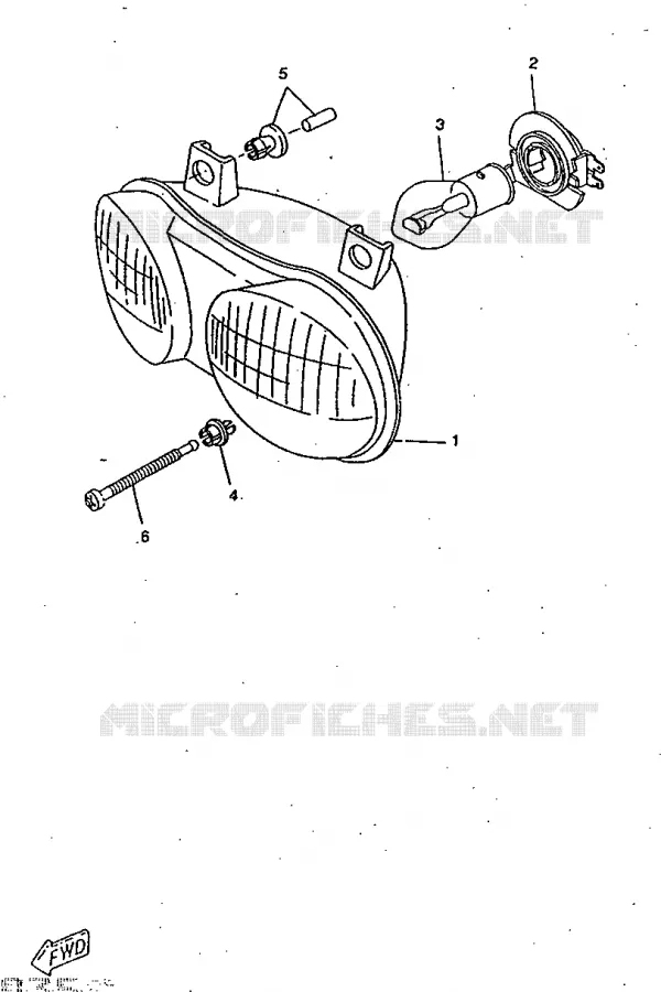 HEADLIGHT Yamaha SCOOTER 50 1998 ROCKET  CW50RSP