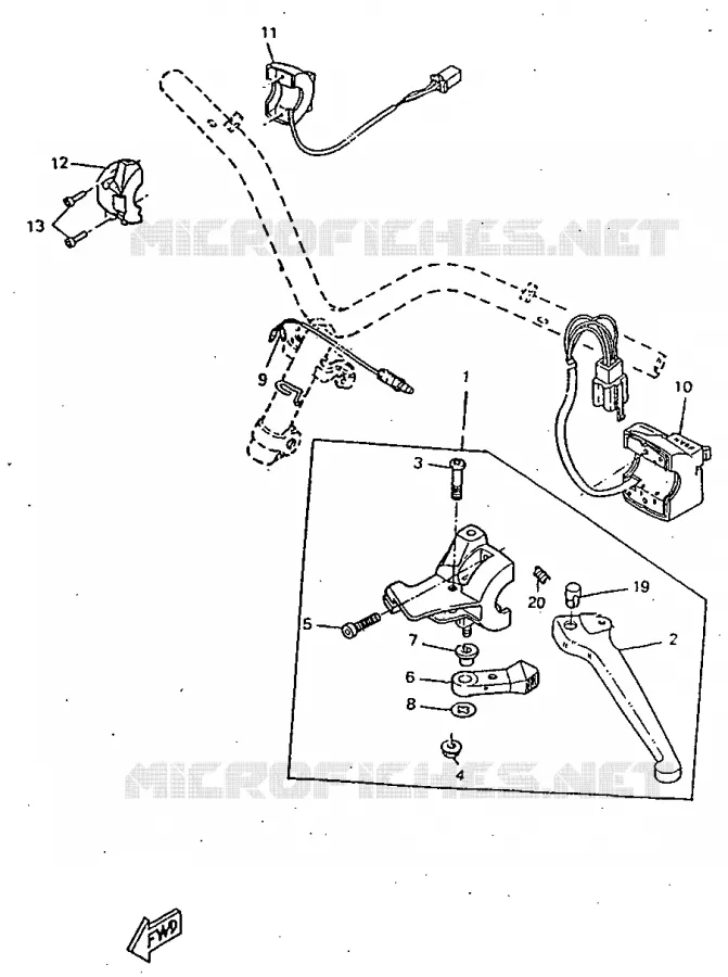 SWITCH / LEVER Yamaha SCOOTER 50 1998 ROCKET  CW50RSP