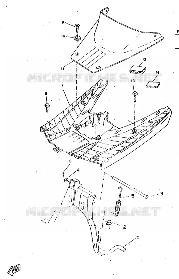 STAND / FOOTREST Yamaha SCOOTER 50 1998 ROCKET  CW50RSP