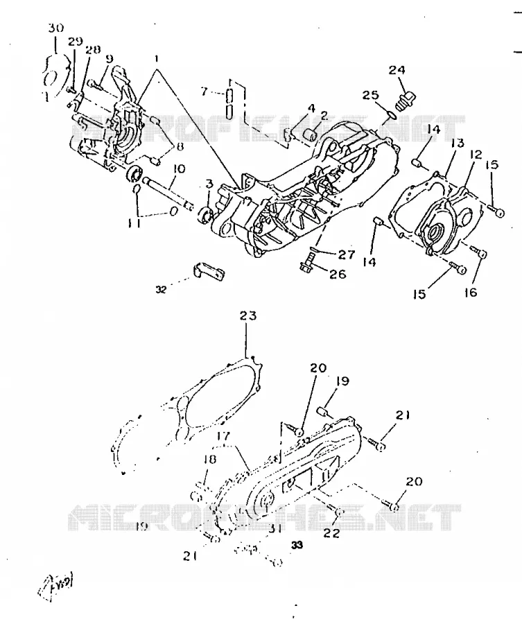 CRANKCASE Yamaha SCOOTER 50 1998 ROCKET  CW50RSP