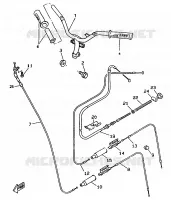 HANDLEBAR & CABLES for Yamaha BOOSTER 1997