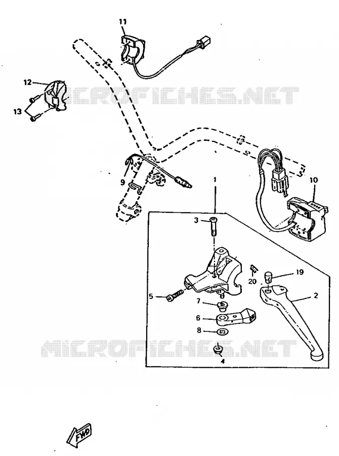 SWITCH / LEVER Yamaha SCOOTER 50 1997 BOOSTER  CW50RSX