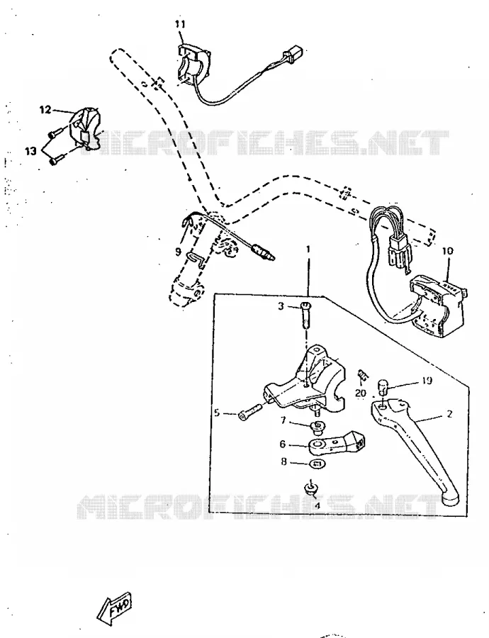 SWITCH / LEVER Yamaha SCOOTER 50 1997 BOOSTER  CW50RSX