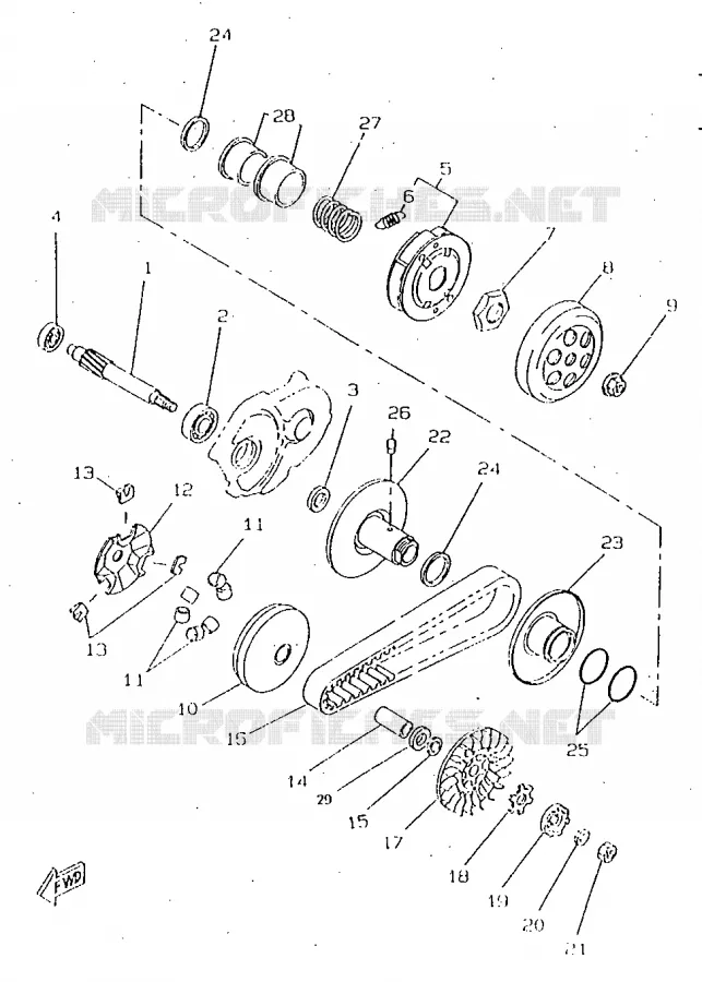 STARTER CLUTCH Yamaha SCOOTER 50 1997 BOOSTER  CW50RSX