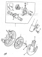 FRONT BRAKE CALIPER for Yamaha BOOSTER 1997