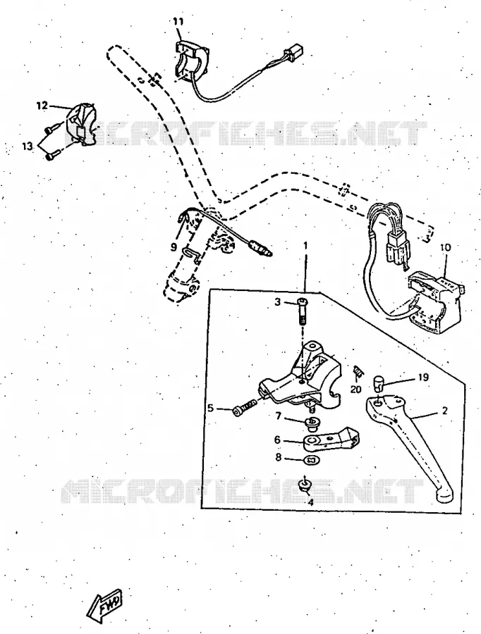 SWITCH / LEVER Yamaha SCOOTER 50 1997 BOOSTER  CW50RSX