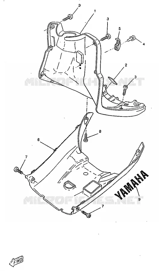 LEG SHIELD Yamaha SCOOTER 50 1998 BOOSTER  CW50RSX