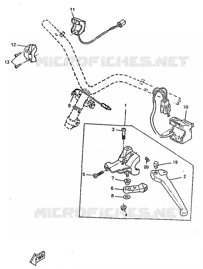 SWITCH / LEVER Yamaha SCOOTER 50 1998 BOOSTER  CW50RSX