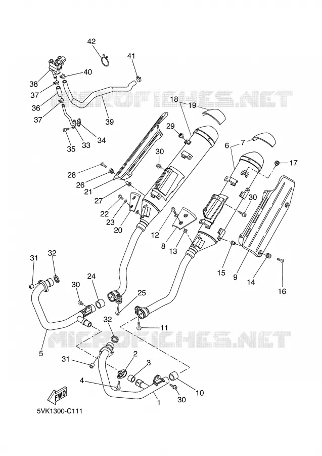 EXHAUST Yamaha MOTO 660 2006 XTR  XT660R