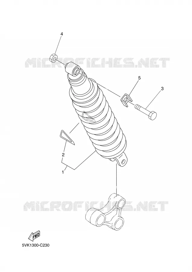REAR SHOCK ABSORBER Yamaha MOTO 660 2006 XTR  XT660R