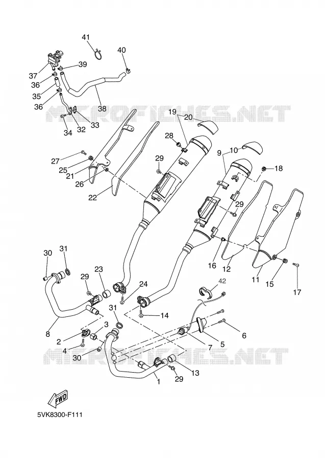 EXHAUST Yamaha MOTO 660 2008 XTR  XT660R