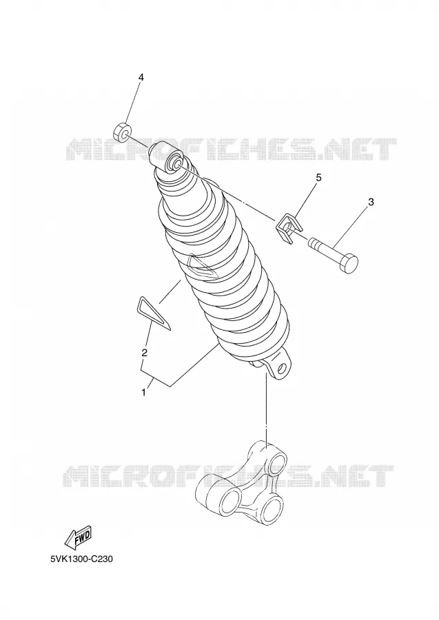 REAR SHOCK ABSORBER Yamaha MOTO 660 2008 XTR  XT660R